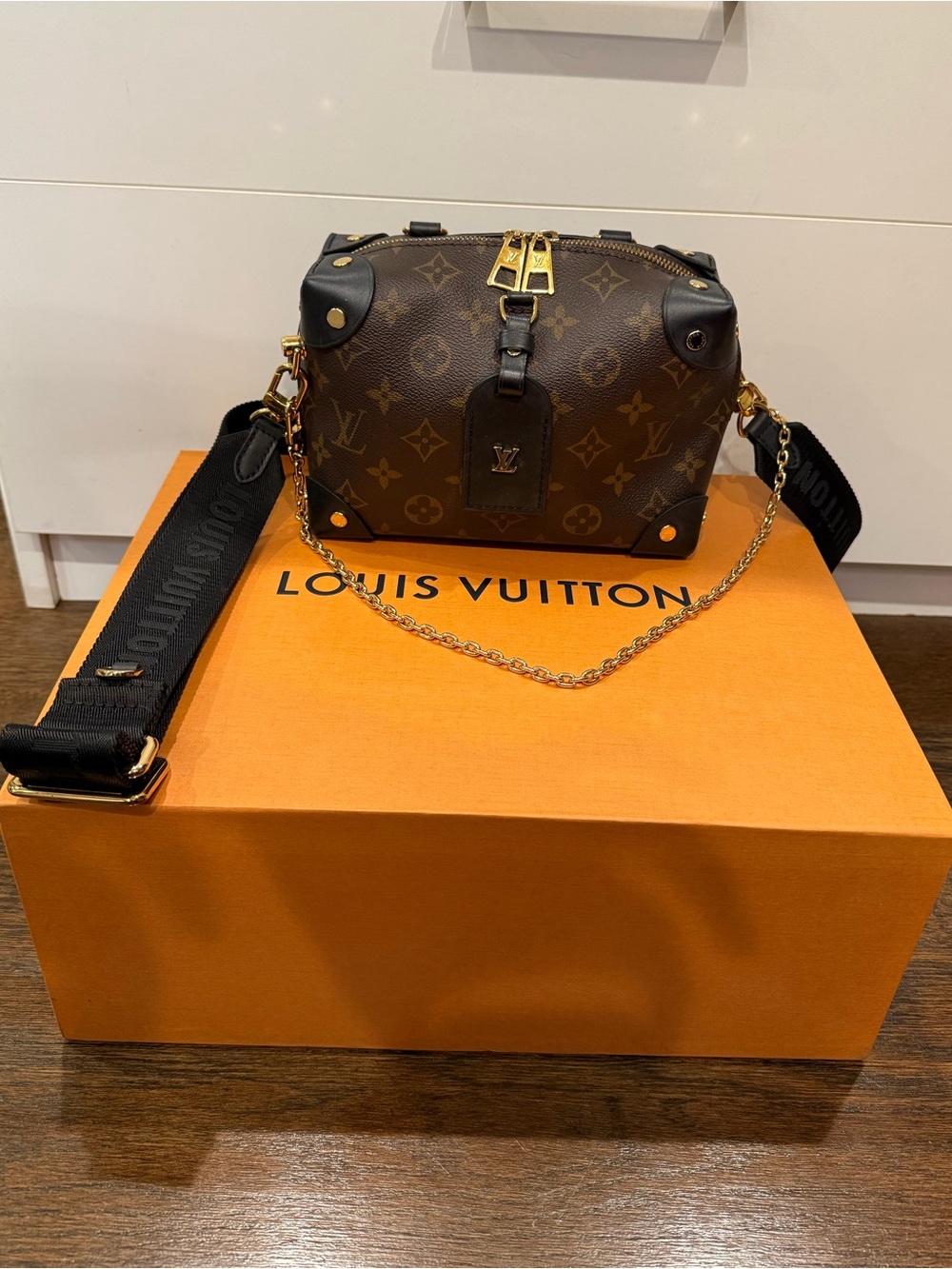 LOUIS VUITTON PETITE MALLE Souple Shoulder & Crossbody Bag